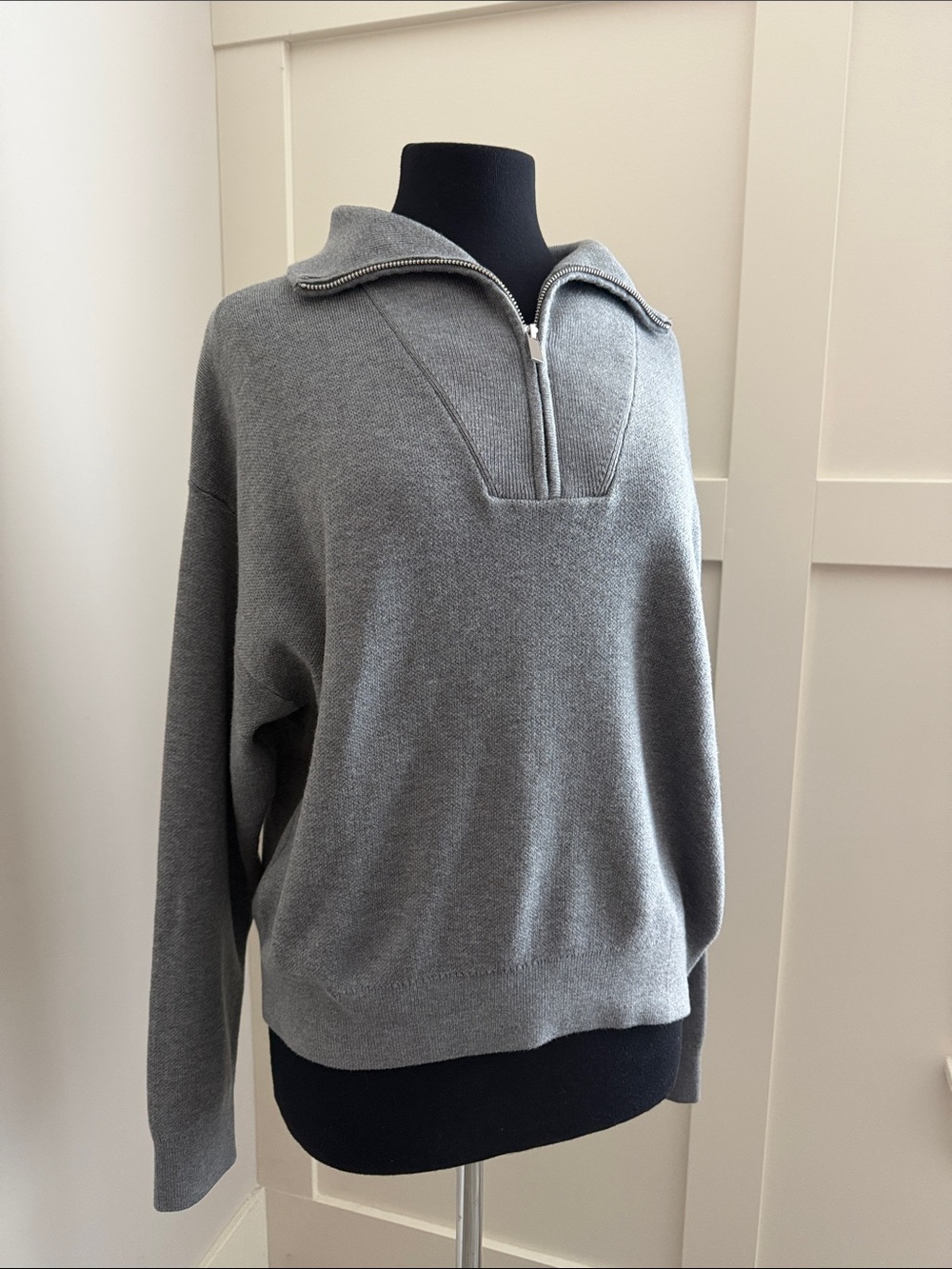 Divided Gray Half-Zip Women's Sweatshirt